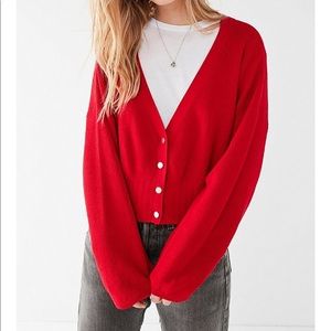 In search of Nikki snap button cardigan from UO